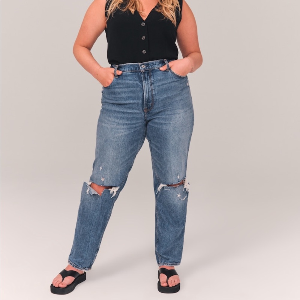 Abercrombie ultra high rise 90s straight jeans
